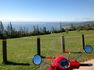view from the parking area at Cape Blomidon Provincial Park