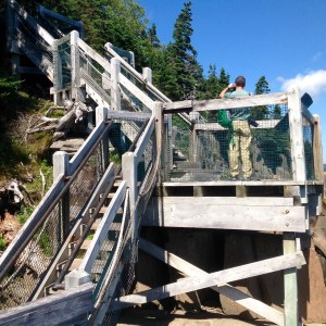 part of the staircase to Balancing Rock