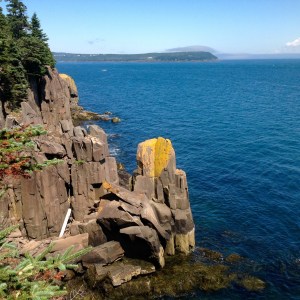 view from the staircase to Balancing Rock