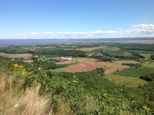 view from the approach to Cape Blomidon